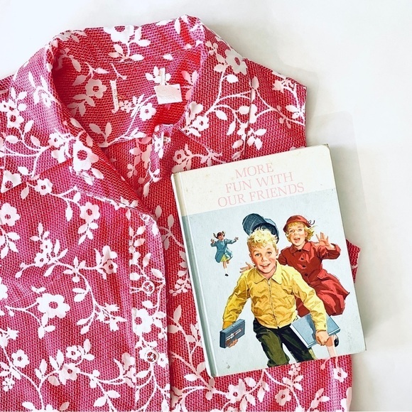 Vintage Floral Romper Red and White 14 - Picture 1 of 11